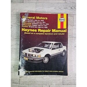 Haynes Repair Manual #38025 Buick Skylark Oldsmobile Achieva Pontiac Grand Am